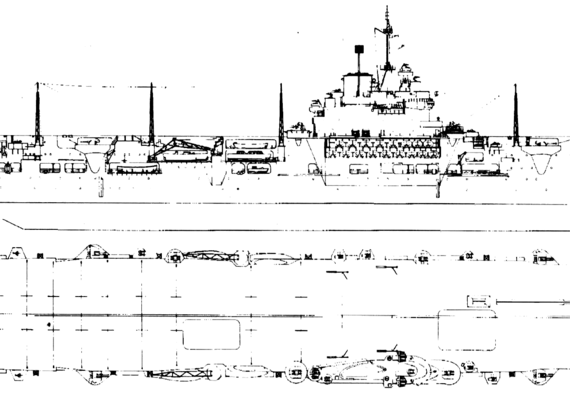 Aircraft carrier HMS Unicorn [Escort Carrier] - drawings, dimensions, pictures